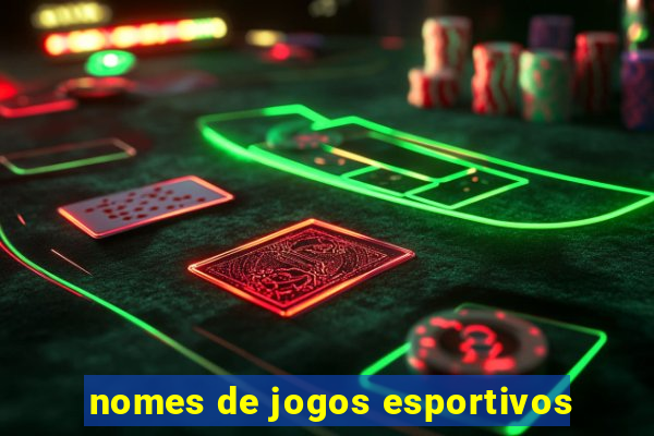 nomes de jogos esportivos